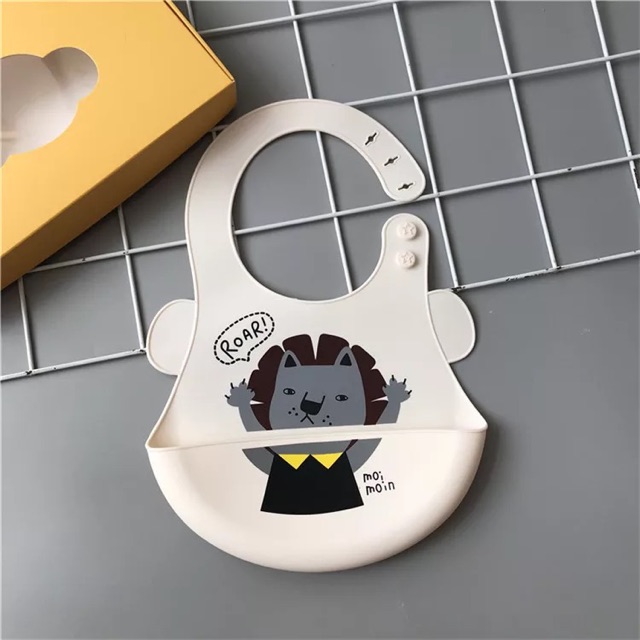 Yếm máng ăn dặm silicone cho bé