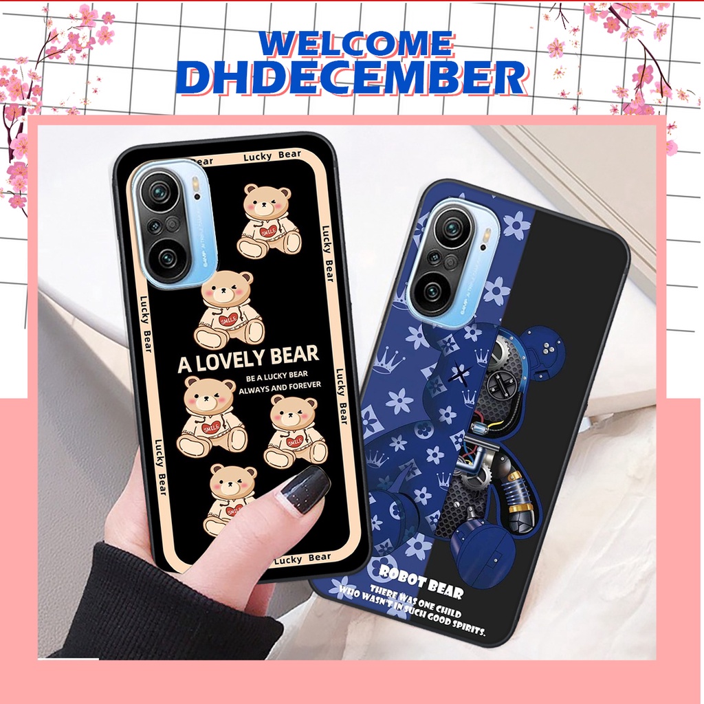 Ốp lưng Xiaomi REDMI K40 in hình 3D lucky, gấu Brick xinh xắn - KHÔNG NÊN BỎ LỠ