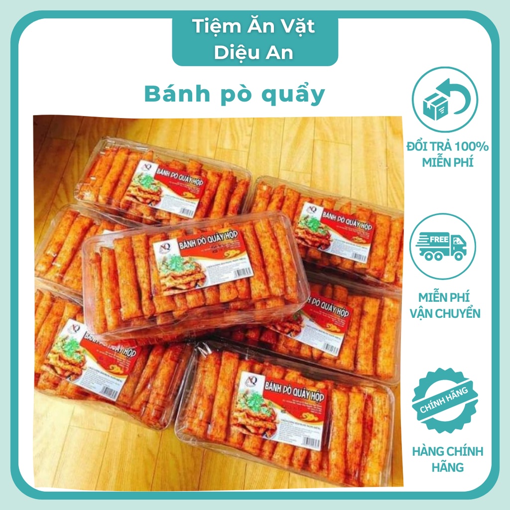 Bánh Pò Quẩy Hộp, Bánh Pò Miếng Vừng Hộp 320g ❤️Freeship❤️ Bánh Pò Ăn Vặt Vị Cay Thơm Ngon