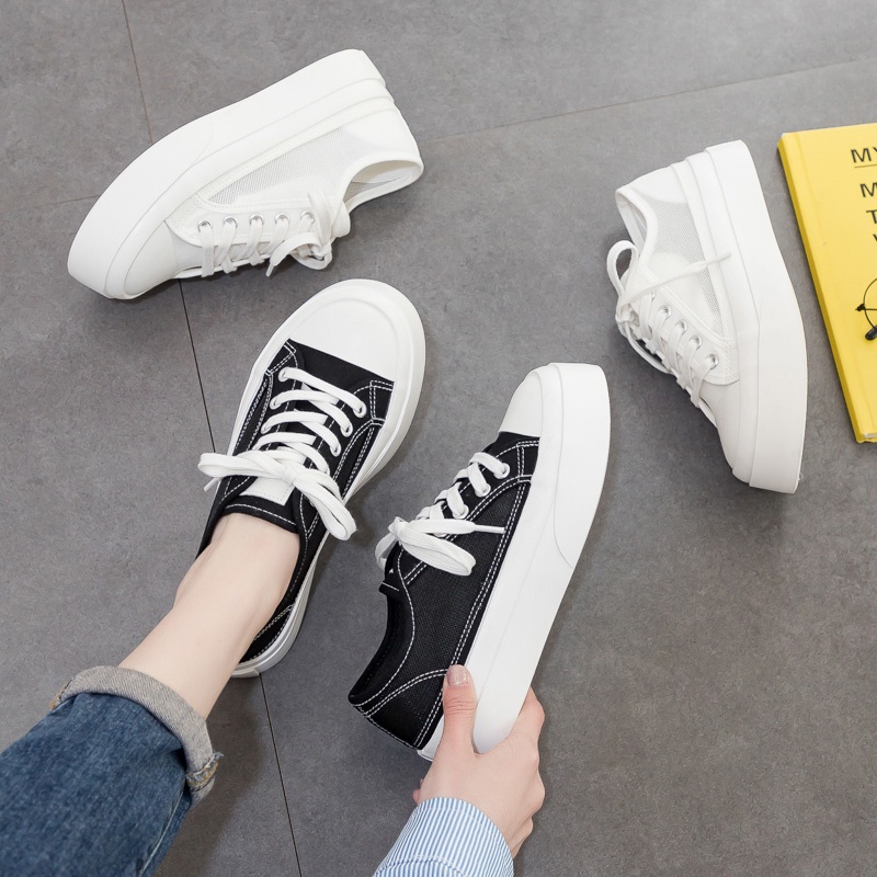 Giày thể thao lưới DD&OO  đế dày 5cm, đi hè siêu êm siêu thoáng