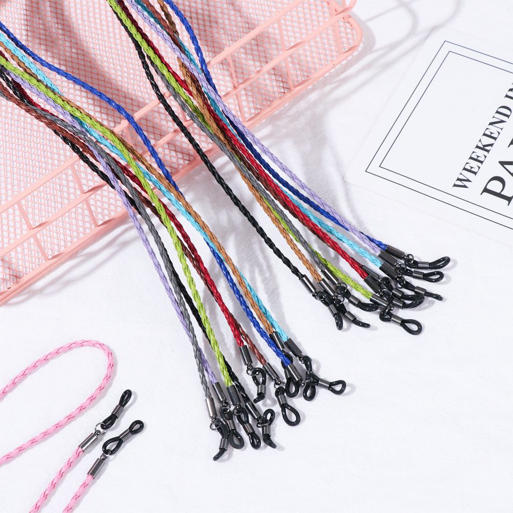 Dây Đeo Mắt Kính Bằng Da Chống Trượt Siêu Nhẹ Màu Sắc Thời Trang