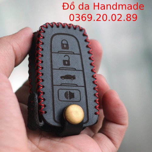 Bao da chìa khoá Toyota Camry 2019 handmade da bò thật