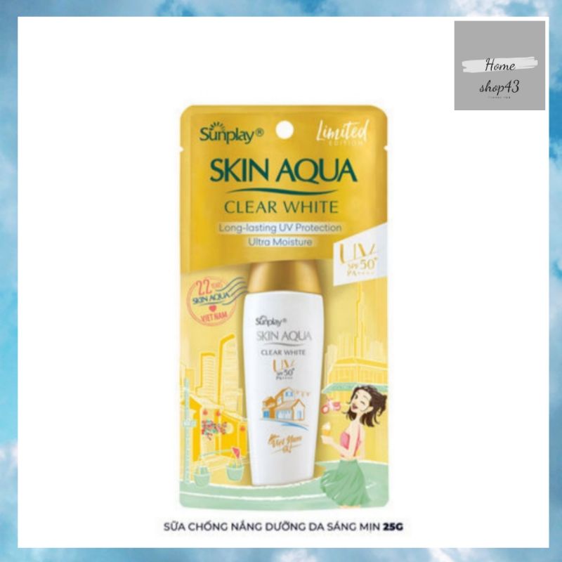 (Date 2024)[CHÍNH HÃNG] Kem chống nắng dưỡng trắng da SUNPLAY SKIN AQUA CLEAR WHITE SPF50+ PA++++ (25g)date mới