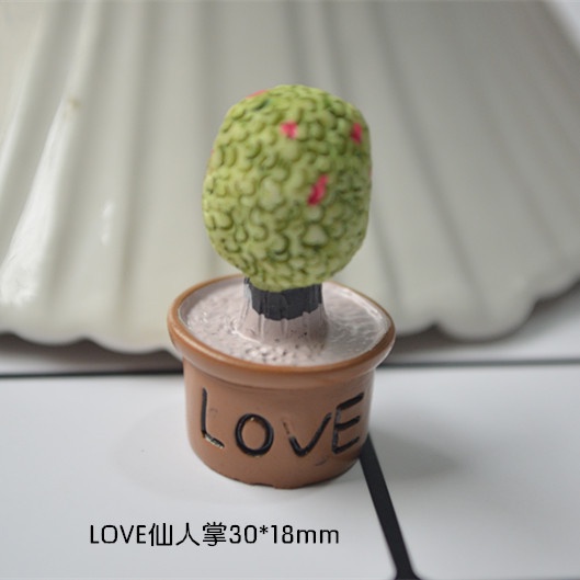 Mô hình chậu cây xương rồng mini 3cm bằng nhựa resin ba chiều