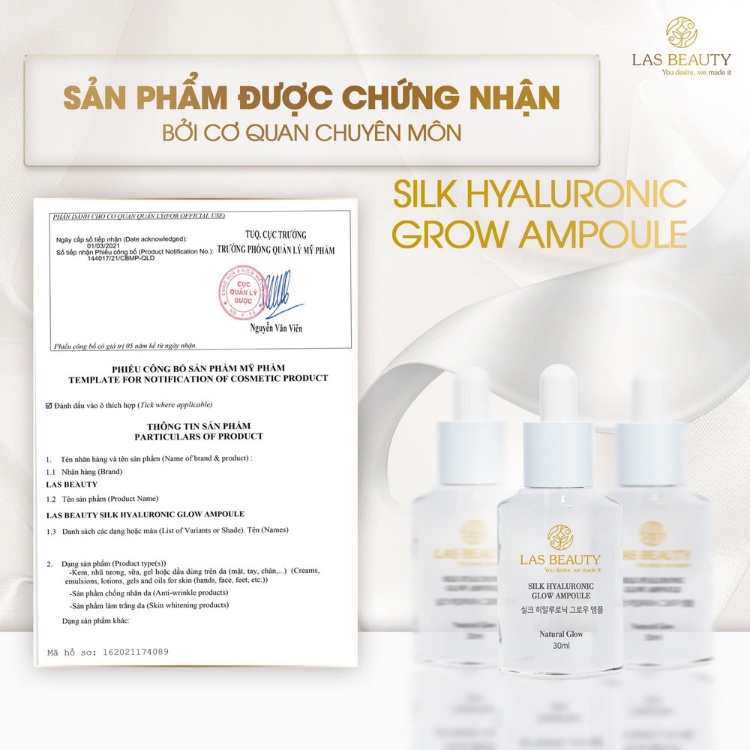 Tinh chất ha, tinh chất, SILK HYALURONIC GROW AMPOULE , LAS BEAUTY, 30ML | BigBuy360 - bigbuy360.vn