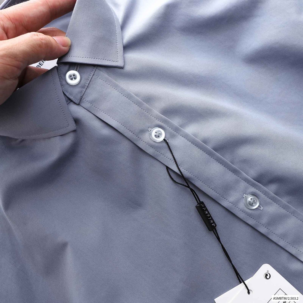 Áo sơ mi nam tay ngắn chất vải modal mịn mát, form slim fit 8427