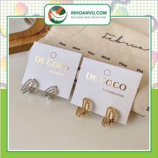 IN NHŨ VÀNG 2000 TAG KHUYÊN TAI DECOCO, BẾ KHUÔN LỖ NHỎ THEO YÊU CẦU