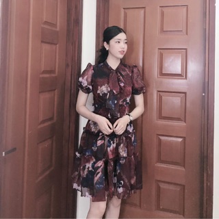 Váy hoa cao cấp hàng quảng châu