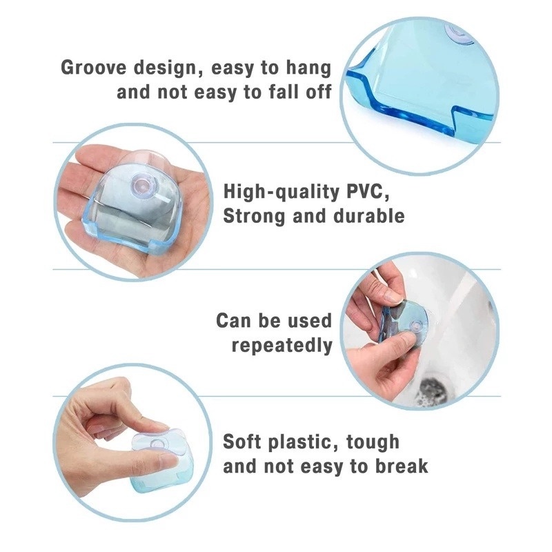 Giá đỡ dao cạo râu bằng nhựa gắn tường tiện dụng cho nhà bếp/ nhà tắm