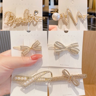 Kẹp Tóc Nơ Đính Đá Và Ngọc Trai Xinh Xắn