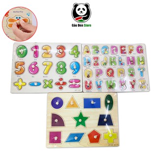(Hàng Chuẩn To Đẹp) Đồ Chơi Xếp Ghép Hình Bảng Núm Gỗ Loại 20x30 Cm Nhiều Chủ Đề