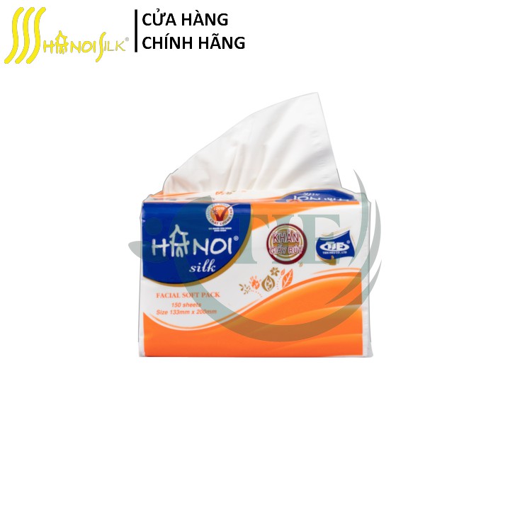 [HÀNG CHÍNH HÃNG] Combo 4 gói Khăn giấy rút lụa Hà Nội Silk ngắn 150 tờ