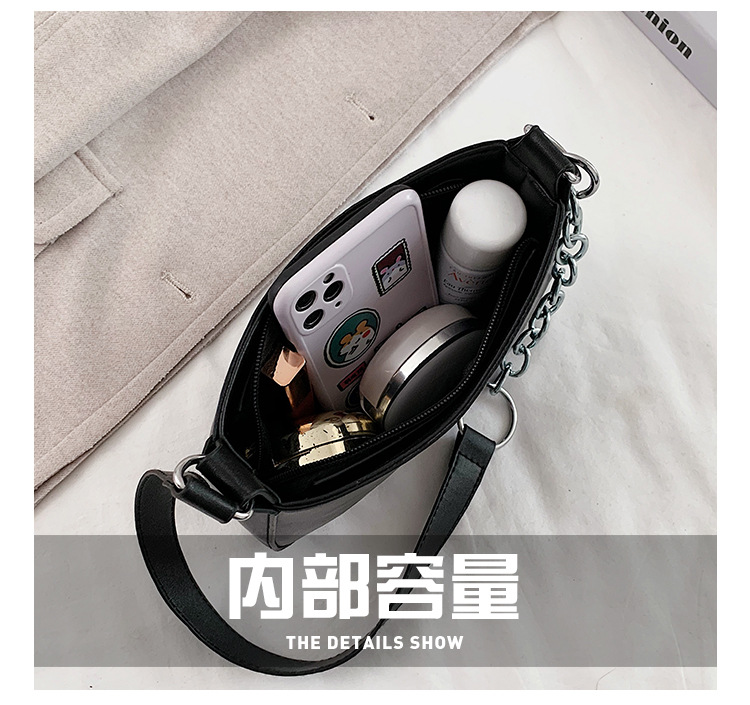 Túi Xách JASMIN NOIR Bằng Da Pu Dây Phối Xích Phong Cách Thời Trang Dành Cho Nữ