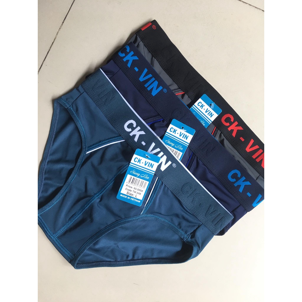 [01 Cái]  01 Quần Lót Nam CK-VIN Vải Thun Lạnh Cao Cấp, Cạp 4cm, Co Dãn, Thấm Hút Tốt, Kháng Khuẩn