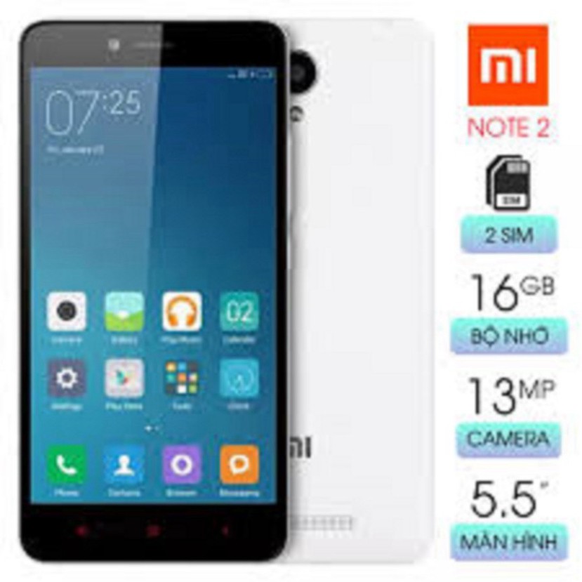 GIA SIEU RE điện thoại Xiaomi Redmi Note 2 2sim Ram 2G/16G mới Chính hãng, chơi game mượt GIA SIEU RE