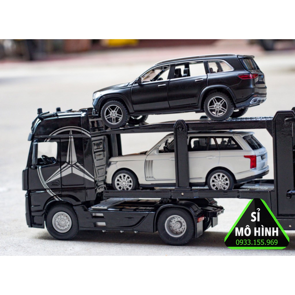 [ Sỉ Mô Hình ] Xe mô hình đầu kéo container Mercedes 1:32 Đen