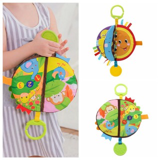 Infant Cloth Book Cartoon Animal Pattern Baby Soft Activity Crinkle Cloth Books Educational Learning Toys