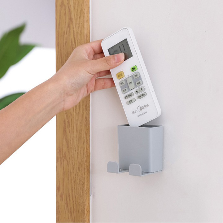 PVN18832 Giá kệ đựng remote điều khiển , hộp để điện thoại khi sạc dán tường đa năng T2