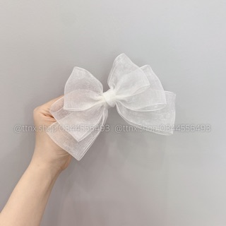 Kẹp nơ voan tiểu thư