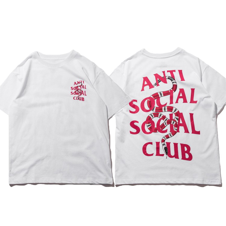 ANTI SOCIAL SOCIAL CLUB BRANDED Áo Thun Tay Ngắn In Chữ Trẻ Trung Cho Cặp Đôi