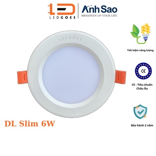 Đèn led âm trần downlight 6W LEDGOES siêu mỏng phi 100 thiết kế sang trọng