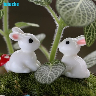 Set 2 đồ trang trí thỏ mini trang trí sân vườn