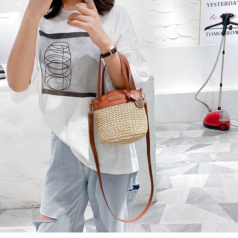 Túi Rơm Đeo Chéo Cỡ Lớn Thời Trang Đi Biển Gylb420