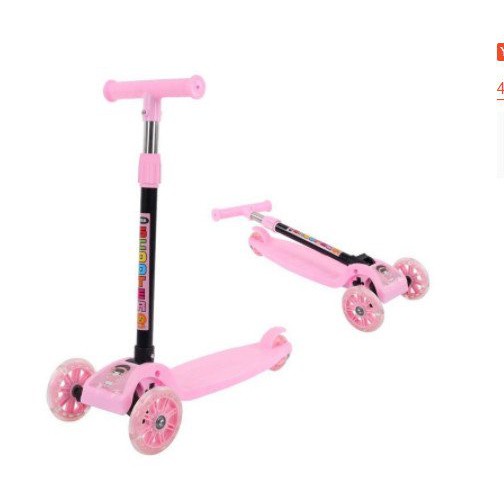 [ HCM ]  Xe scooter cho bé  Xe trượt trẻ em 3 bánh gấp gọn có đèn phát sáng,mẫu nhỏ nhất cho bé mới làm quen.