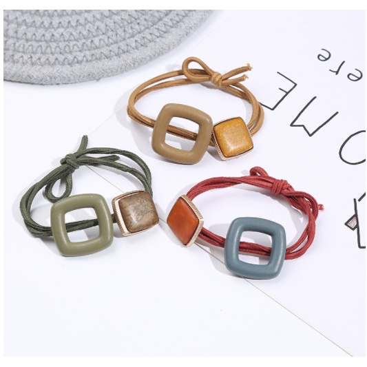 [XẢ HÀNG] Dây cột tóc nâu hình tim, động vật cute phong cách Hàn Quốc nhiều mẫu lựa chọn