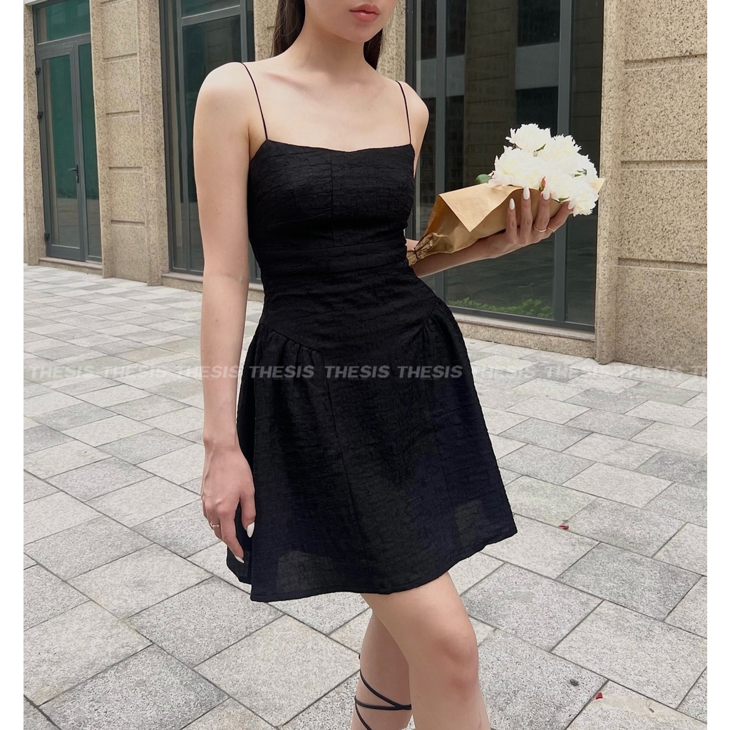 PANSY DRESS - Váy Xòe Hở Lưng Đan Dây Lưng THESIS