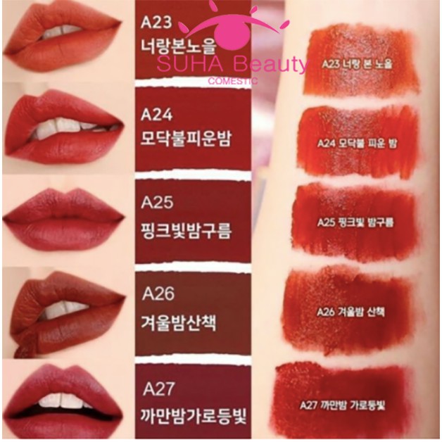 [SIÊU HOT - RẺ VÔ ĐỊCH] Son Black Rouge Ver5 Son kem lì Air Fit Velvet Ver5 | Thế Giới Skin Care