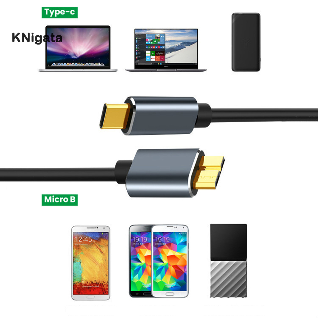 {KNK} 50/100/150cm USB 3.1 Type-c to USB 3.0 Micro-USB 5Gbps Hard Disk Cable for PC