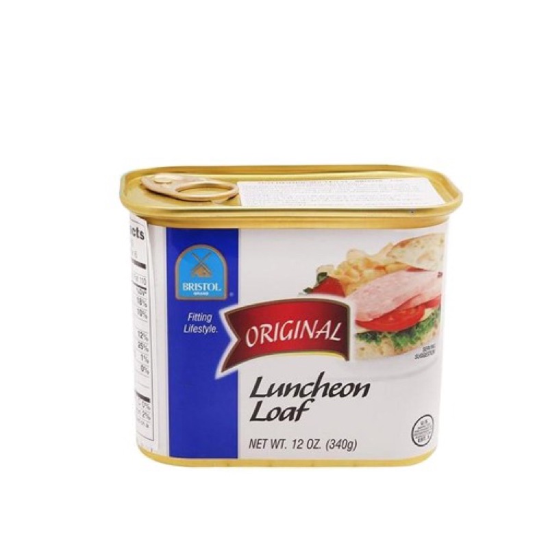 Thịt Heo (Lợn) Đóng Hộp thơm ngon Bristol Luncheon Loaf Original Hà Lan 340g Nhập khẩu chính hãng