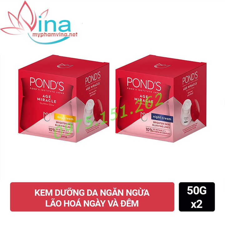 Kem Ponds Age Miracle dưỡng trắng da chống lão hóa da cao cấp 50gr