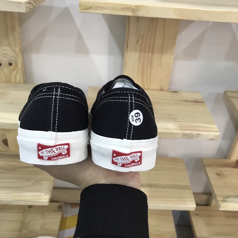 Giày 𝐕𝐚𝐧𝐬 Vault Cls Đen Nam Nữ, Tặng Tất Hộp Bill