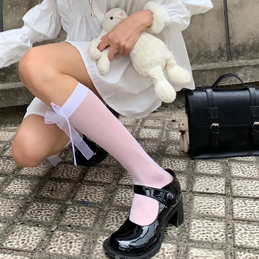 Vớ Cao Qua Gối Phong Cách Lolita Xinh Xắn Dành Cho Nữ