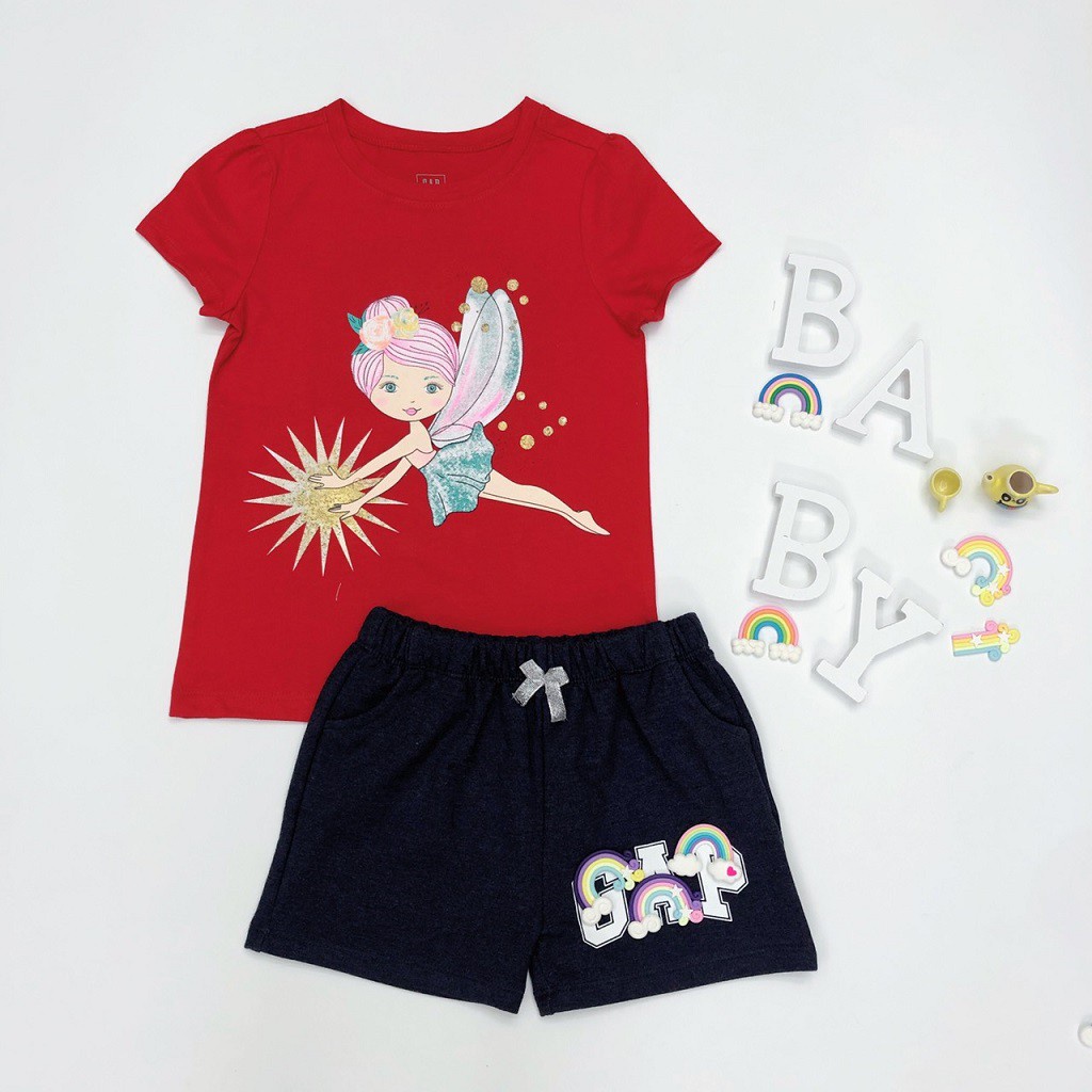 Áo thun tay ngắn size đại cho bé gái 15-40 kg