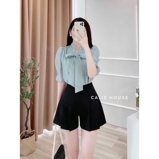 Áo sơ mi cổ buộc nơ thanh lịch thời trang nữ Calie House A283