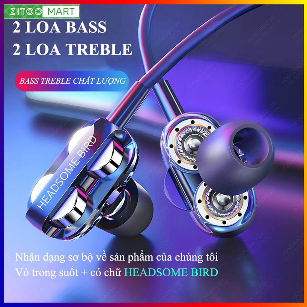 [Bản Mới Nhất] Tai Nghe Nhét Tai Siêu Bass 4 Loa LS99, Chất Âm Cực Đã, Nghe Nhạc, Xem Phim 7D, Hongbiao SM