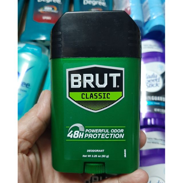 Lăn khử mùi BRUT ( 63g ) CLASSIC SCENT 48H sáp xanh - USA
