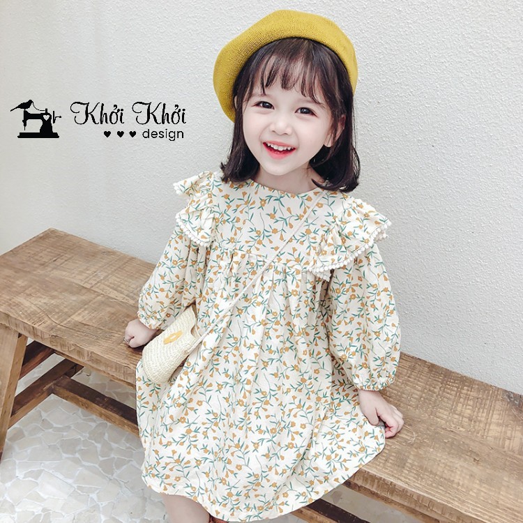 [HÀNG MAY THEO ĐƠN] Váy hoa mùa xuân và mùa thu 2020 cho bé phong cách nước ngoài  dài tay Hàn Quốc công chúa ngọt ngào