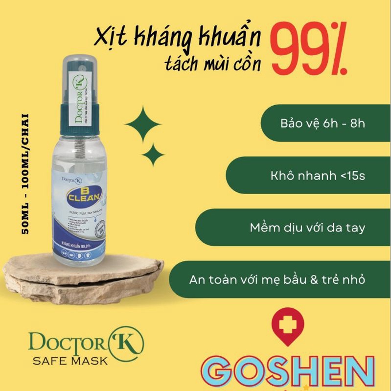 Xịt Khử Khuẩn Doctor K B CLEAN