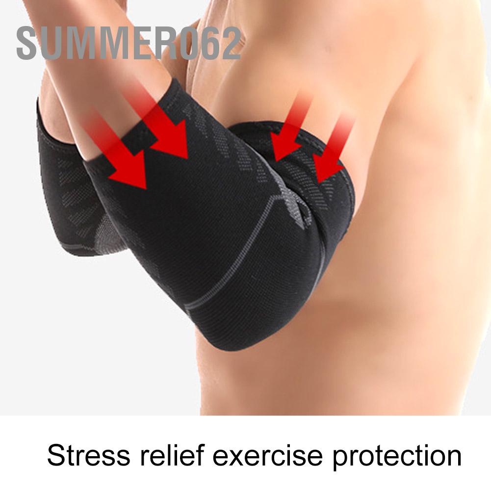 Summer062 Unisex Nylon Knitting Elbow Guard Support Forcing Breathable Elastic Fitness Protective Gear