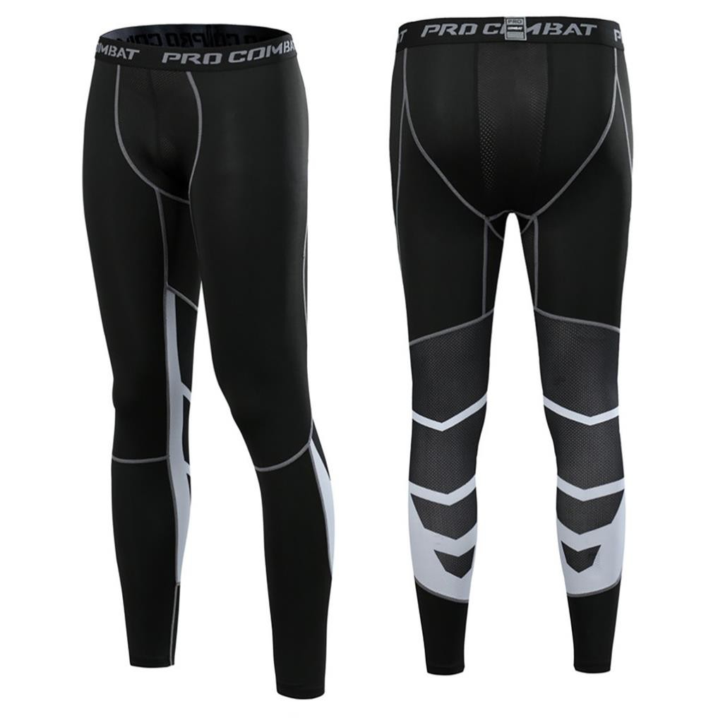 QUẦN GIỮ NHIỆT COMBAT PRO LEGGING NAM TẬP GYM BÓNG ĐÁ BÓNG RỔ CÓ HỌA TIẾT 💝