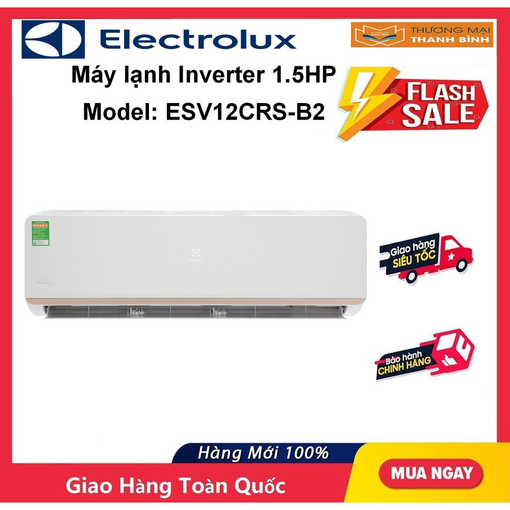 [Mã ELHA10 giảm 6% đơn 5TR] Máy lạnh Inverter ELectrolux ESV12CRS-B2