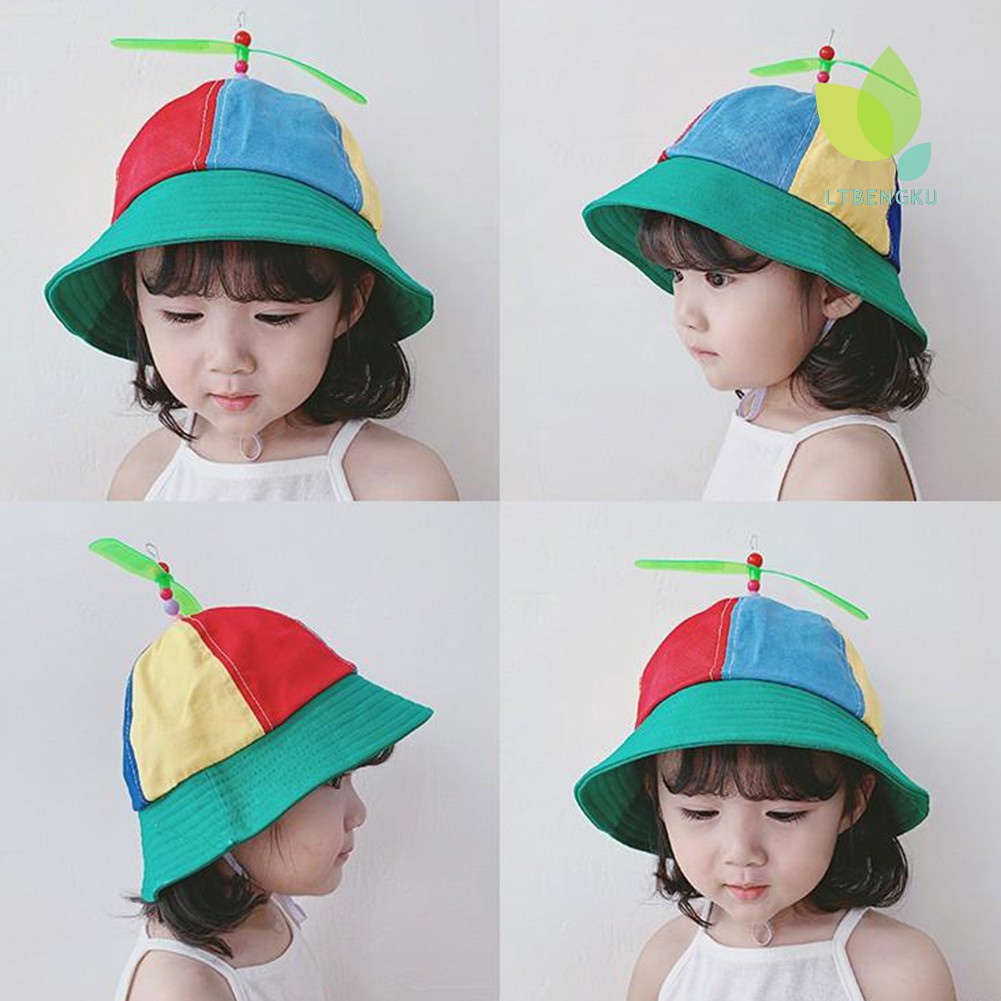 Mũ tai bèo nhiều màu sắc phối chong chóng dành cho trẻ em