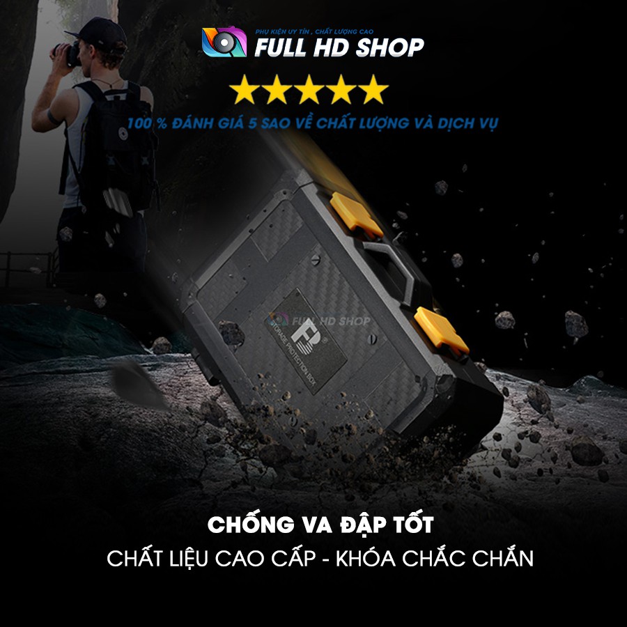 Hộp đựng thẻ nhớ - Chống nước , chống va đập - Bảo vệ thẻ nhớ và pin máy ảnh tuyệt đối - Full HD Shop