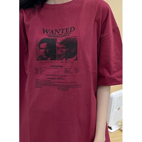 Áo thun 3158, áo phông tay lỡ form rộng unisex nam nữ chất mặt tuyết in hình chữ wanted