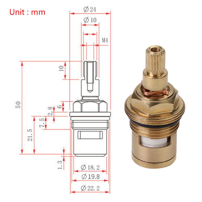 Van Vòi Nước Nóng Lạnh Bằng Đồng Thau Cho Phòng Tắm
