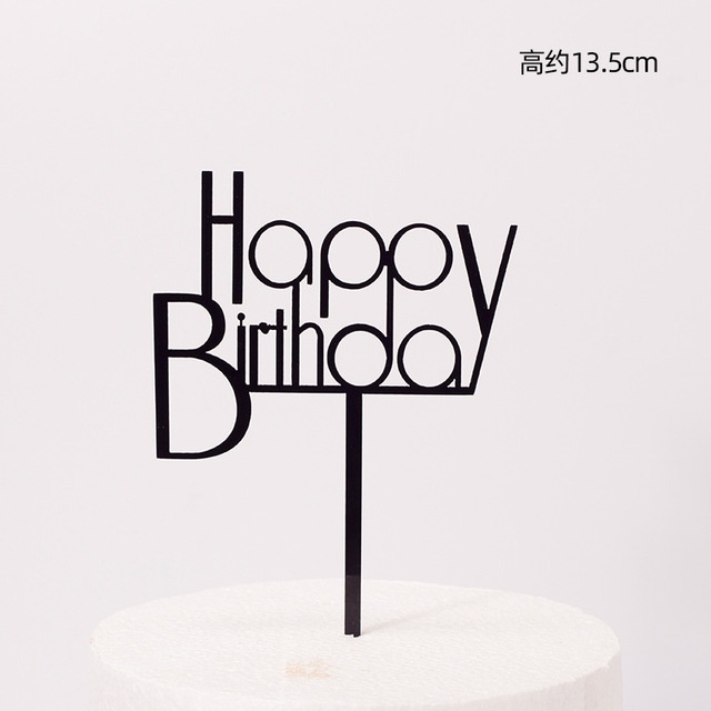 Topper Trang Trí Bánh Kem Chữ happy birthday